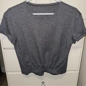 Lululemon Gray Cropped T-shirt